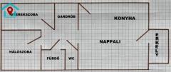 Gardróbos 1+2 fél szobás lakás